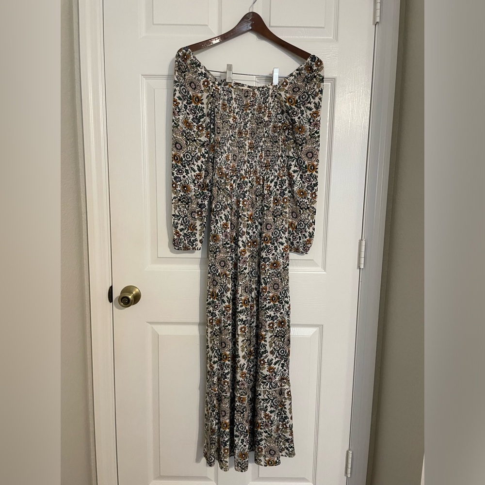 Natural Life floral long sleeve long dress